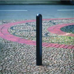 City-Poller, Höhe 1250 mm, zum Herausnehmen, mit Dreikantverschluss, Ø 108 mm Moravia