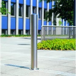 Edelstahlpoller, zum Herausnehmen, mit Dreikantverschluss, Ø 76 mm Moravia