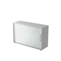 Aktenschrank Office Silber/Grau Kunststoff 120 cm 40 cm 74.8 cm - Farbe: silber, grau - Material: Holzwerkstoff, Kunststoff - Aktenschrank