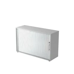 Hammerbacher Rollladenschrank Lichtgrau, Silber 1.200 x 400 x 748 mm