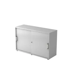 Hammerbacher Schiebetürenschrank 2FH CE Grau 1.200 x 400 x 748 mm