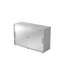 Hammerbacher Schiebetürschrank 2OH 120cm BM Grau/Silber