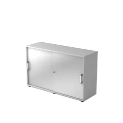 Hammerbacher Schiebetürschrank 2OH 120cm CE Grau/Silber