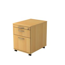 Hammerbacher Rollcontainer 58cm,1Schub,1HR, Schl.BM Buche