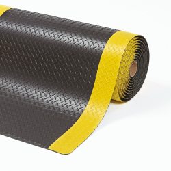 Anti-Ermüdungsmatte Cushion Trax®, pro lfd. m, PVC, schwarz / gelb, Breite 600 mm NOTRAX