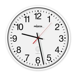 PEWETA Funk-Wanduhr DCF77 Typ 130, Ø 250 mm, weiss