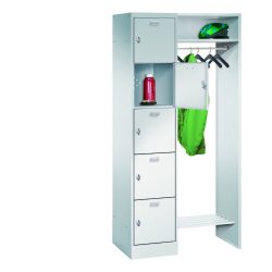 PAVOY Schliessfachspind, 5 Fächer, Drehriegelverschluss, HxBxT 1.950 x 850 x 500 mm, Abteil Breite 400 mm