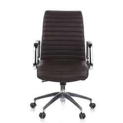 hjh OFFICE Bürostuhl / Chefsessel ASPERA 10 Leder, braun