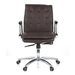 hjh OFFICE Bürostuhl / Chefsessel VILLA 10 Leder, braun