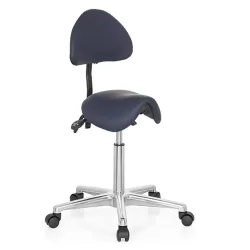 hjh OFFICE Ergonomischer Hocker / Drehhocker TOP WORK 20 Kunstleder, blau