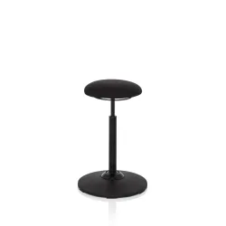 hjh OFFICE Ergonomische Hocker / Stehhilfe BALANCE SIT Stoff, schwarz