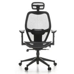 hjh OFFICE Bürostuhl / Chefsessel AIR PORT Netzstoff, schwarz