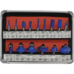FISCH-TOOLS HM-Oberfräserkassette 973CT15A 15-tlg.Schaft-D.8mm HM