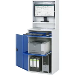 Computer-Schrank Typ 650-M65, B 650 x T 520 x H 1770 mm, stationär