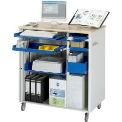 Computer-Station adlatus Typ 6001, B 1030 x T 660 x H 1100 mm, fahrbar