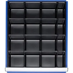 Schubladeneinteilungs-Set, 1 Kleinteileeinsatz mit 16 Fächern, für Schubladenhöhe 60 + 90 mm RAU