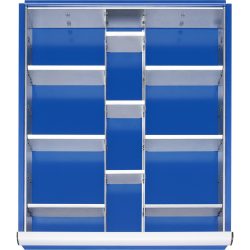 Rau Einteilungs-Set 2-9, passend für Werkbank Typ 7125-1, 7126-1, 7502-1, 7509-1, 7513-1, Schubladenhöhe 180?360 mm, nicht leitfähig