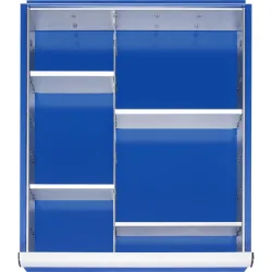 RAU Einteilungsset für Schublade, HxBxT 90 x 490 x 560 mm, mit 4-tlg. Rasterleisten-Set, Grösse L für Fronthöhe 120-150 mm