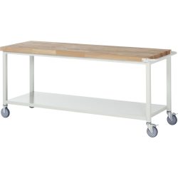 RAU mobile Werkbank Serie 8000, HxBxT 880 x 2.000 x 700 mm, Ablageboden unten