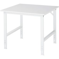 RAU höhenverstellbarer Werktisch Serie TOM, HxBxT 760-1.080 x 1.000 x 1.000 mm, Arbeitsplatte Melamin-Belag