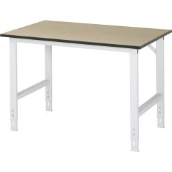 RAU höhenverstellbarer Werktisch Serie TOM, HxBxT 760-1.080 x 1.250 x 800 mm, MDF Arbeitsplatte