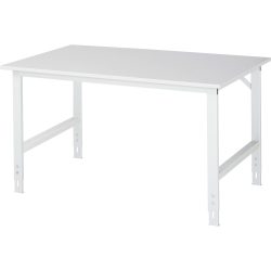RAU höhenverstellbarer Werktisch Serie TOM, HxBxT 760-1.080 x 1.500 x 1.000 mm, Arbeitsplatte EGB-Melaminbelag