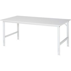 RAU höhenverstellbarer Werktisch Serie TOM, HxBxT 760-1.080 x 2.000 x 1.000 mm, Arbeitsplatte EGB-Melaminbelag