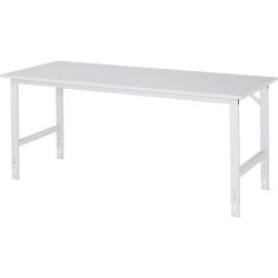 RAU höhenverstellbarer Werktisch Serie TOM, HxBxT 760-1.080 x 2.000 x 800 mm, Arbeitsplatte Melamin-Belag