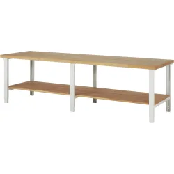 RAU Werkbank Serie 7000, HxBxT 790-1.140 x 3.000 x 900 mm, Ablageboden unten