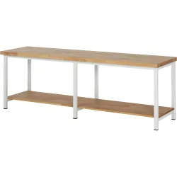 RAU Werkbank Serie 8000, HxBxT 840-1.040 x 2.500 x 700 mm, Ablageboden unten