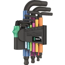 Wera 950/9 Hex-Plus Multicolour 2 Innen-Sechskant Winkelschraubendreher-Set 1.5 mm, 2 mm, 2.5 mm, 3 mm, 4 mm, 5 mm, 6
