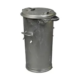 RENNER Mülleimer aus Stahlblech, ohne Verschlussbügel, 50 Liter