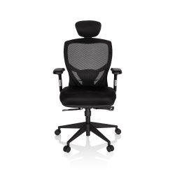 hjh OFFICE Bürostuhl / Chefsessel VENUS BASE Stoff, schwarz