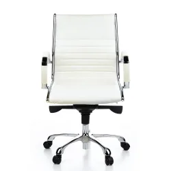 hjh OFFICE Bürostuhl / Chefsessel PARMA 10 Leder, cremeweiss