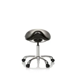 hjh OFFICE Ergonomischer Hocker / Sattelstuhl ORTHO SIT PU Kunstleder, schwarz