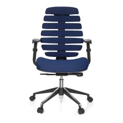 hjh OFFICE Bürostuhl / Drehstuhl ERGO LINE II Stoff, blau