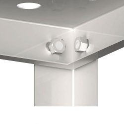 Stalgast Regal mit gelochten, höhenverstellbaren Böden, 700x700x1800 mm, Selbstmontage