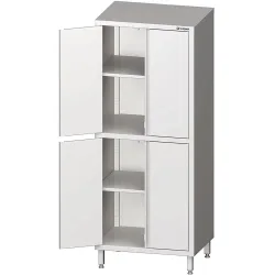 Stalgast Hochschrank mit Flügeltüren, 1100x500x2000 mm, mit zwei Schrankräumen, verschweisst
