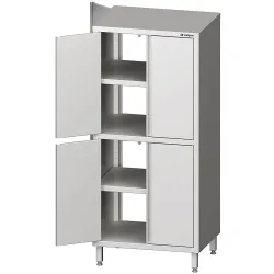 Stalgast Durchreiche-Hochschrank mit Flügeltüren, 900x600x1800 mm, mit zwei Schrankräumen, verschweisst