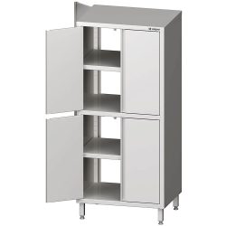 Stalgast Durchreiche-Hochschrank mit Flügeltüren, 1200x600x1800 mm, mit zwei Schrankräumen, verschweisst