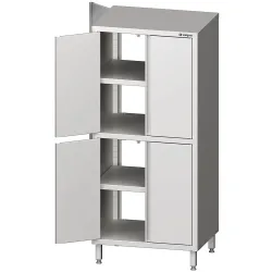 Stalgast Durchreiche-Hochschrank mit Flügeltüren, 800x700x1800 mm, mit zwei Schrankräumen, verschweisst