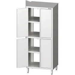 Stalgast Durchreiche-Hochschrank mit Flügeltüren, 1200x500x2000 mm, mit zwei Schrankräumen, verschweisst