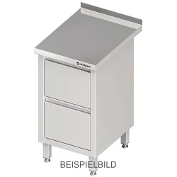 Stalgast Schubladenschrank mit 2 Schubladen, 450x700x850 mm, ohne Aufkantung, verschweisst