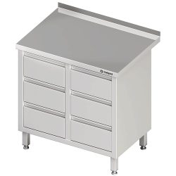 Stalgast Schubladenschrank mit 2x3 Schubladen, 840x700x850 mm, mit Aufkantung, verschweisst