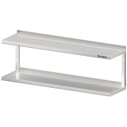 Stalgast Doppel-Wandbord mit Winkelkonsolen, 900x400x390 mm, verschweisst