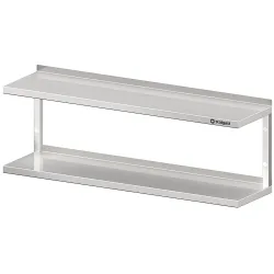 Stalgast Doppel-Wandbord mit Winkelkonsolen, 1300x400x390 mm, verschweisst
