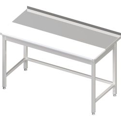 Stalgast Arbeitstisch ohne Grundboden, 1100x600x850 mm, mit vertiefter PE-Schneideplatte, mit Aufkantung, verschweisst