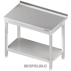Stalgast Arbeitstisch mit Grundboden, 600x700x850 mm, ohne Aufkantung, verschweisst