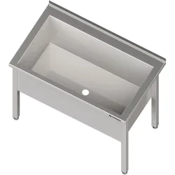 Stalgast Topfspüle mit einem Becken, 600x600x850 mm, 400 mm Beckenhöhe, mit Aufkantung, verschweisst