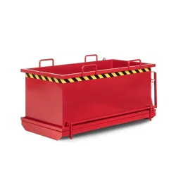 RR-Industrietechnik® Klappbodenbehälter Typ RKB, Volumen 0,75 m³, RAL 3000 feuerrot